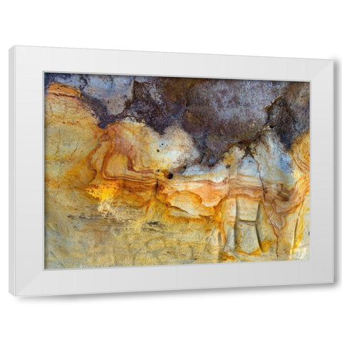 Sand Wall VI White Modern Wood Framed Art Print by Grayscale