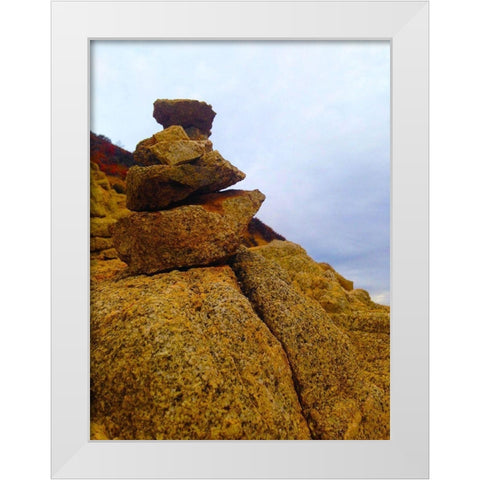 Carins I White Modern Wood Framed Art Print by Grayscale