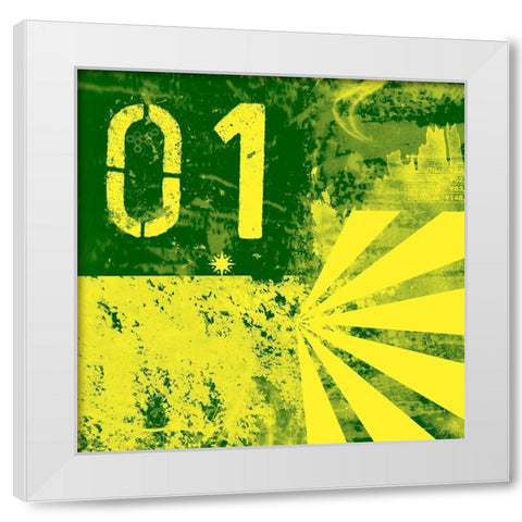 Collage Blocks II White Modern Wood Framed Art Print by Grayscale