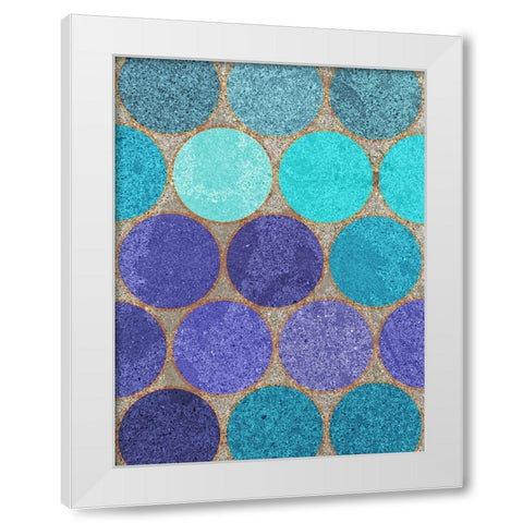 Circle Textures II White Modern Wood Framed Art Print by Grayscale