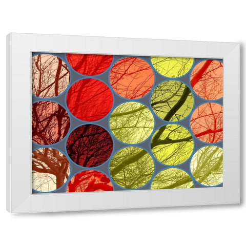 Circle Textures IV White Modern Wood Framed Art Print by Grayscale