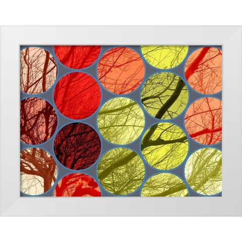Circle Textures IV White Modern Wood Framed Art Print by Grayscale