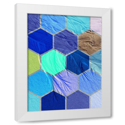 Hexagon Textures IV White Modern Wood Framed Art Print by Grayscale
