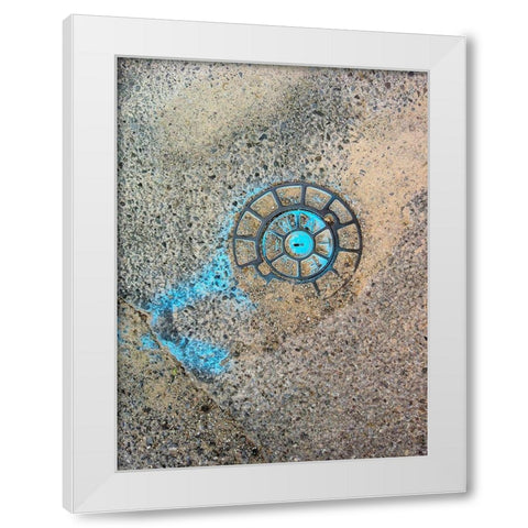 Water Cover I White Modern Wood Framed Art Print by Grayscale