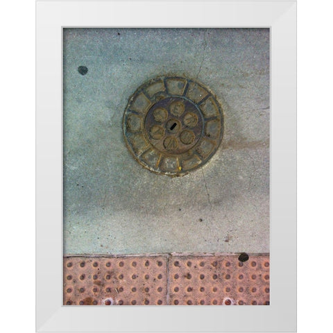 Water Cover II White Modern Wood Framed Art Print by Grayscale