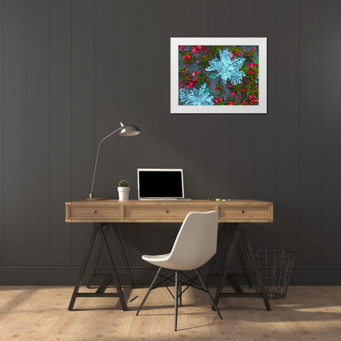 White and Red II White Modern Wood Framed Art Print by Grayscale