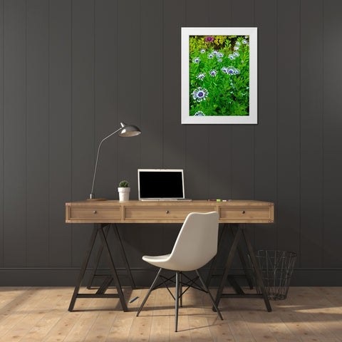White and Purple I White Modern Wood Framed Art Print by Grayscale