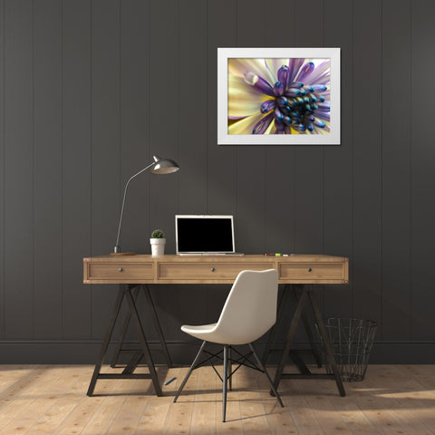 Bloom I White Modern Wood Framed Art Print by Grayscale