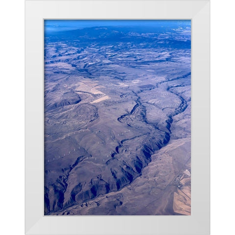 Wind Farm I White Modern Wood Framed Art Print by Grayscale