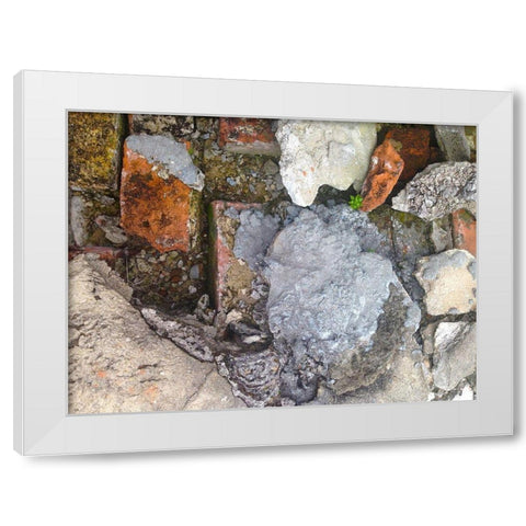 Old Brick Wall I White Modern Wood Framed Art Print by Grayscale