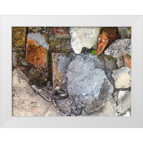 Old Brick Wall I White Modern Wood Framed Art Print by Grayscale