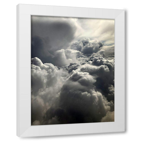Cloudy Sky III White Modern Wood Framed Art Print by Grayscale