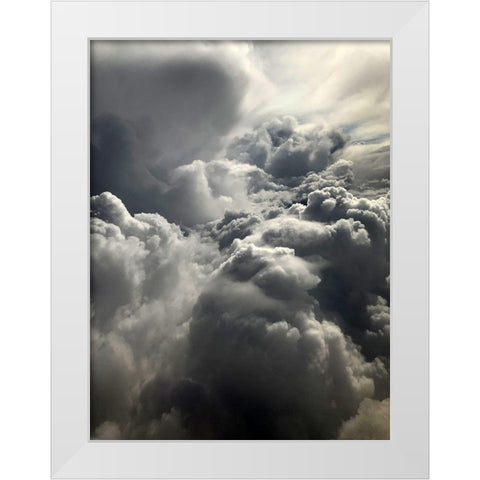 Cloudy Sky III White Modern Wood Framed Art Print by Grayscale