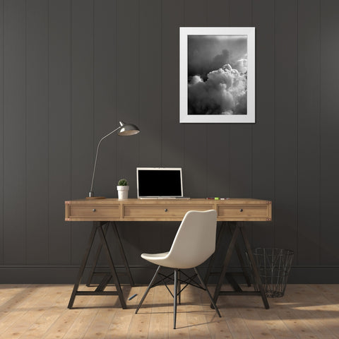 Cloudy Sky IV White Modern Wood Framed Art Print by Grayscale