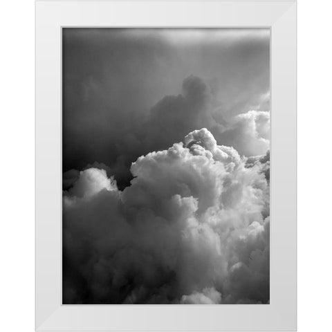 Cloudy Sky IV White Modern Wood Framed Art Print by Grayscale