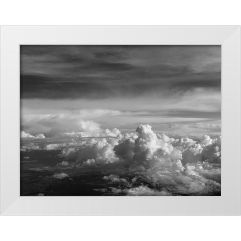 Cloudy Sky VI White Modern Wood Framed Art Print by Grayscale