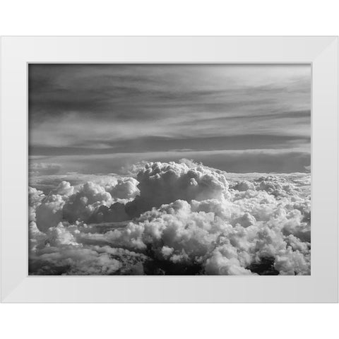 Cloudy Sky VII White Modern Wood Framed Art Print by Grayscale