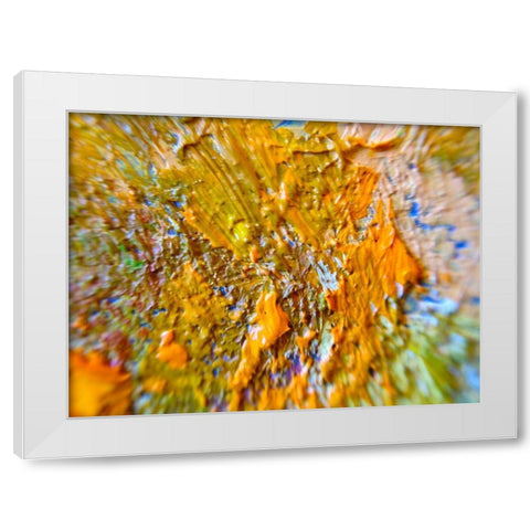 Paint Closeup I White Modern Wood Framed Art Print by Grayscale