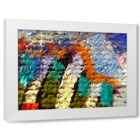 Paint Closeup VII White Modern Wood Framed Art Print by Grayscale