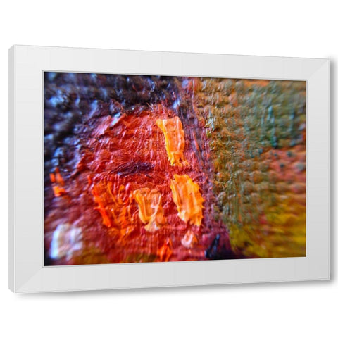 Paint Closeup VIII White Modern Wood Framed Art Print by Grayscale