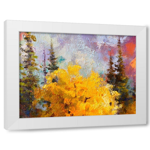Paint Closeup XI White Modern Wood Framed Art Print by Grayscale