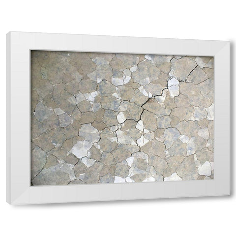 Parched Earth I White Modern Wood Framed Art Print by Grayscale