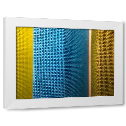 Fabric II White Modern Wood Framed Art Print by Grayscale