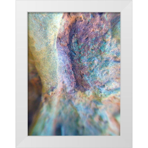 Oxidized Metal I White Modern Wood Framed Art Print by Grayscale