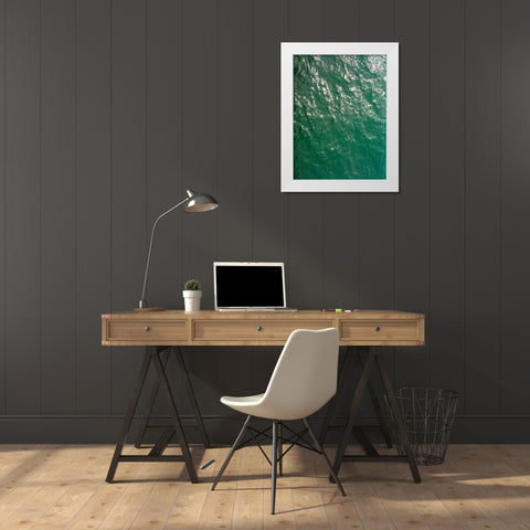 Waves I White Modern Wood Framed Art Print by Grayscale