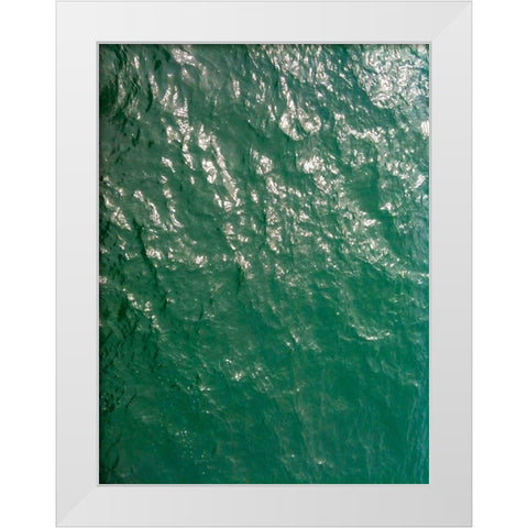 Waves I White Modern Wood Framed Art Print by Grayscale