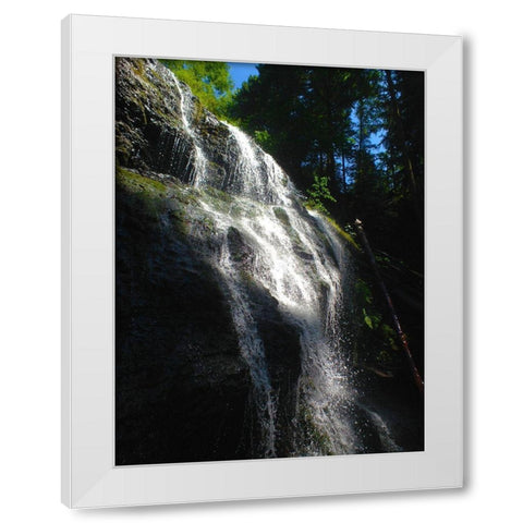 Waterfall Light I White Modern Wood Framed Art Print by Grayscale
