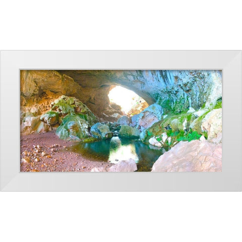 Natural Bridge I White Modern Wood Framed Art Print by Grayscale