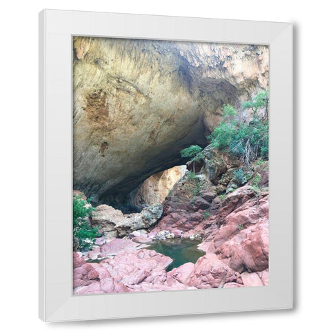 Natural Bridge V White Modern Wood Framed Art Print by Grayscale