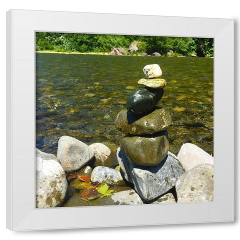 Carins II White Modern Wood Framed Art Print by Grayscale