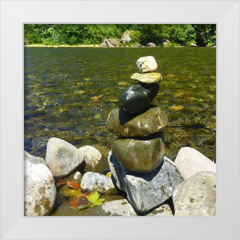 Carins II White Modern Wood Framed Art Print by Grayscale