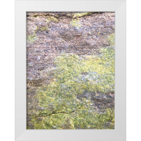 Rock Face I White Modern Wood Framed Art Print by Grayscale