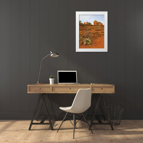 Sedona II White Modern Wood Framed Art Print by Grayscale
