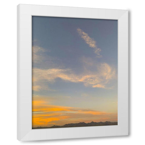 Sunset III White Modern Wood Framed Art Print by Grayscale