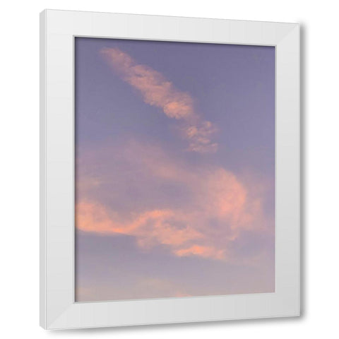 Sunset V White Modern Wood Framed Art Print by Grayscale