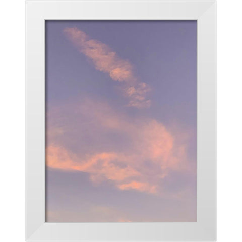 Sunset V White Modern Wood Framed Art Print by Grayscale