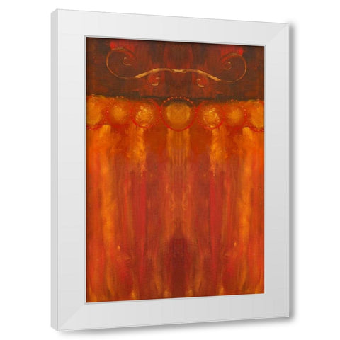Scroll Painting II White Modern Wood Framed Art Print by Grayscale
