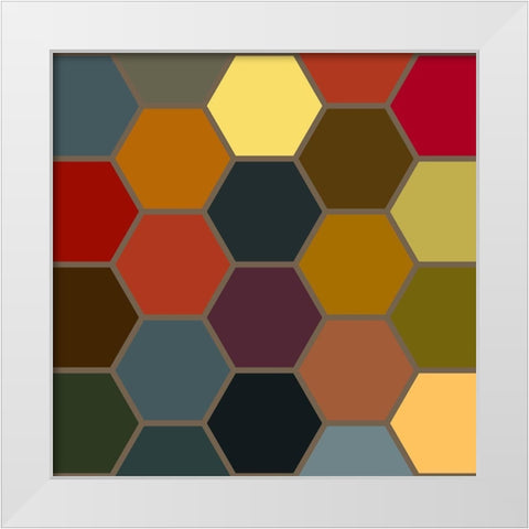 Bright Hive III White Modern Wood Framed Art Print by Grayscale