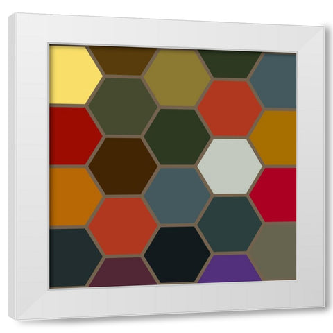 Bright Hive VII White Modern Wood Framed Art Print by Grayscale