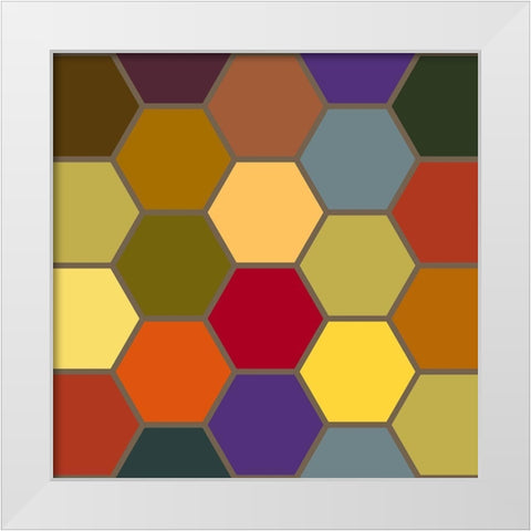Bright Hive VIII White Modern Wood Framed Art Print by Grayscale