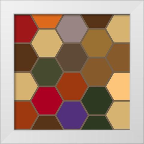 Bright Hive XI White Modern Wood Framed Art Print by Grayscale