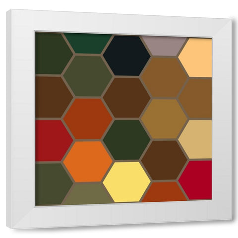 Bright Hive XIV White Modern Wood Framed Art Print by Grayscale