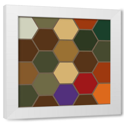 Bright Hive XV White Modern Wood Framed Art Print by Grayscale