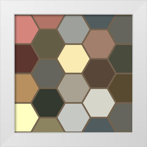 Soft Hive I White Modern Wood Framed Art Print by Grayscale
