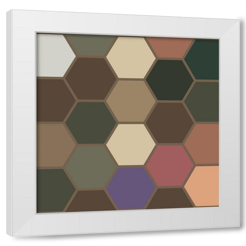 Soft Hive XV White Modern Wood Framed Art Print by Grayscale