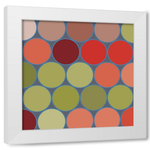 Bright Circles II White Modern Wood Framed Art Print by Grayscale
